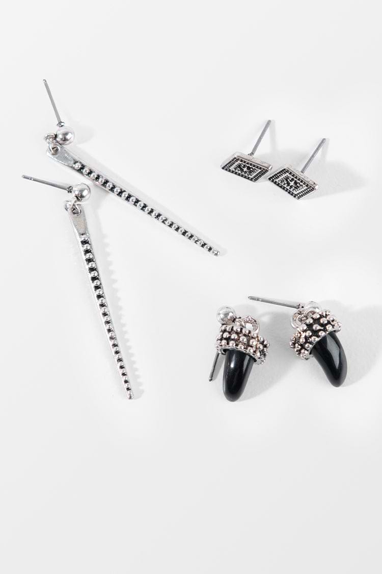 Boucles d'oreilles en résine à imprimé géométrique