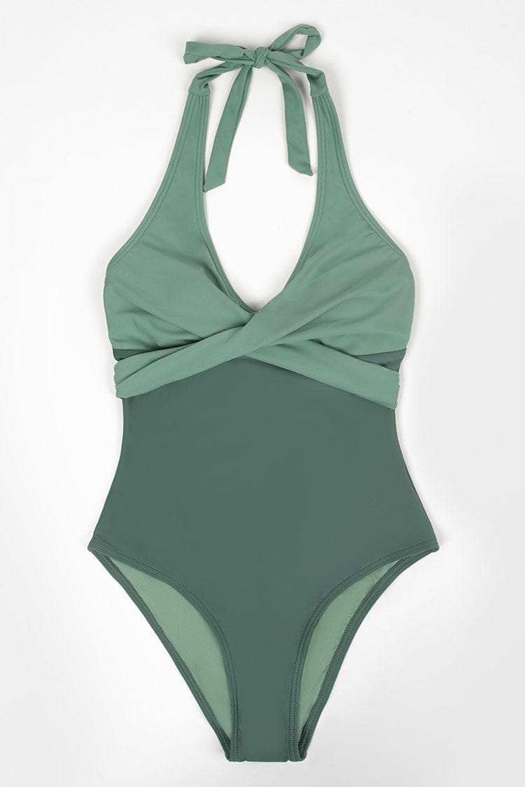 Maillot de bain une pièce à licou croisé
