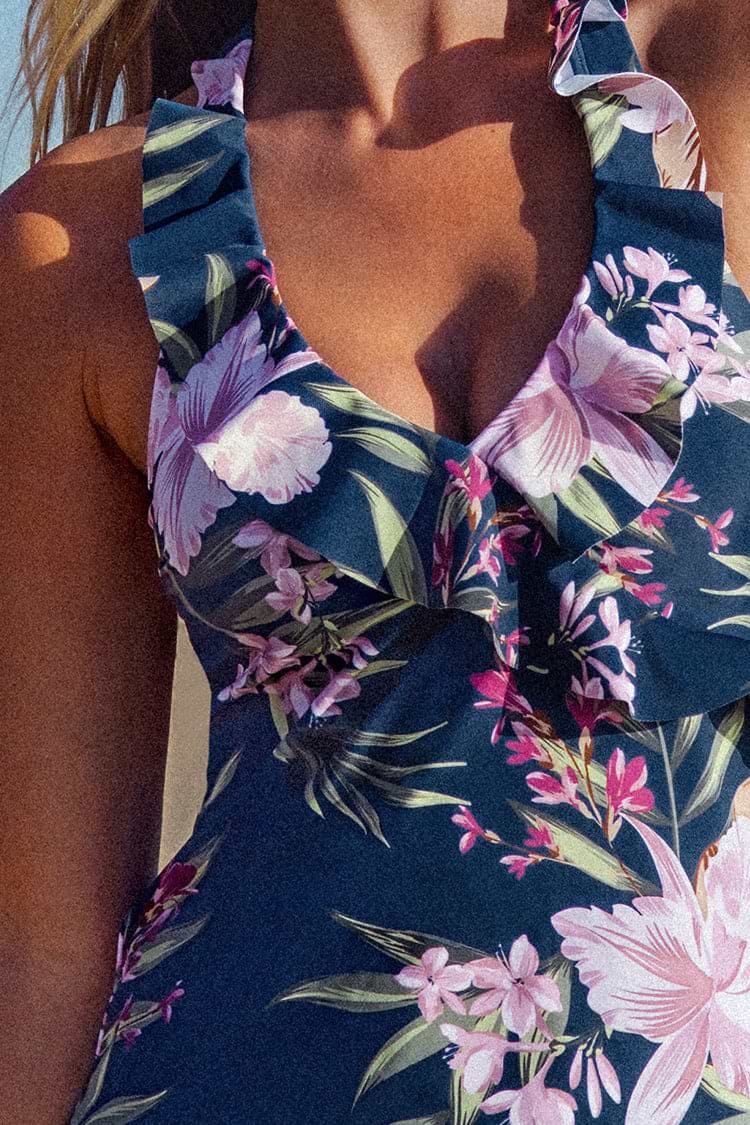 Winter Fantasy Ruffle Tankini and Hipster Set