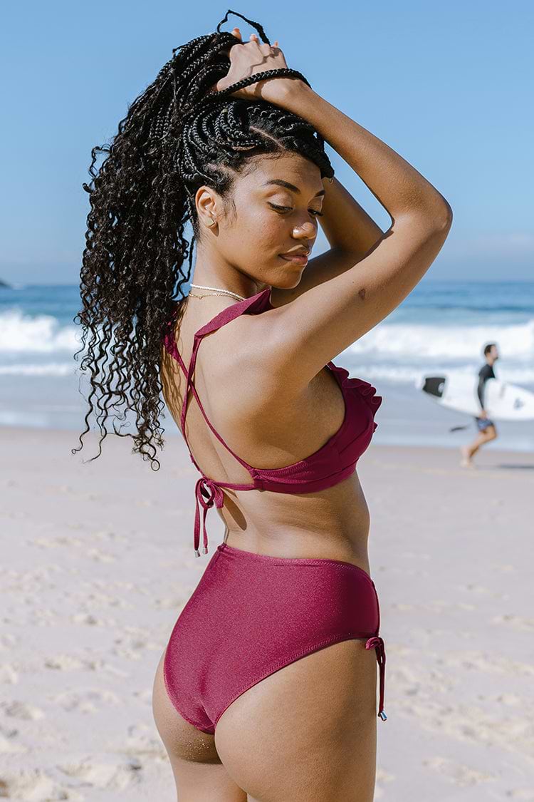 Bikini Savannah Borgoña con Olanes