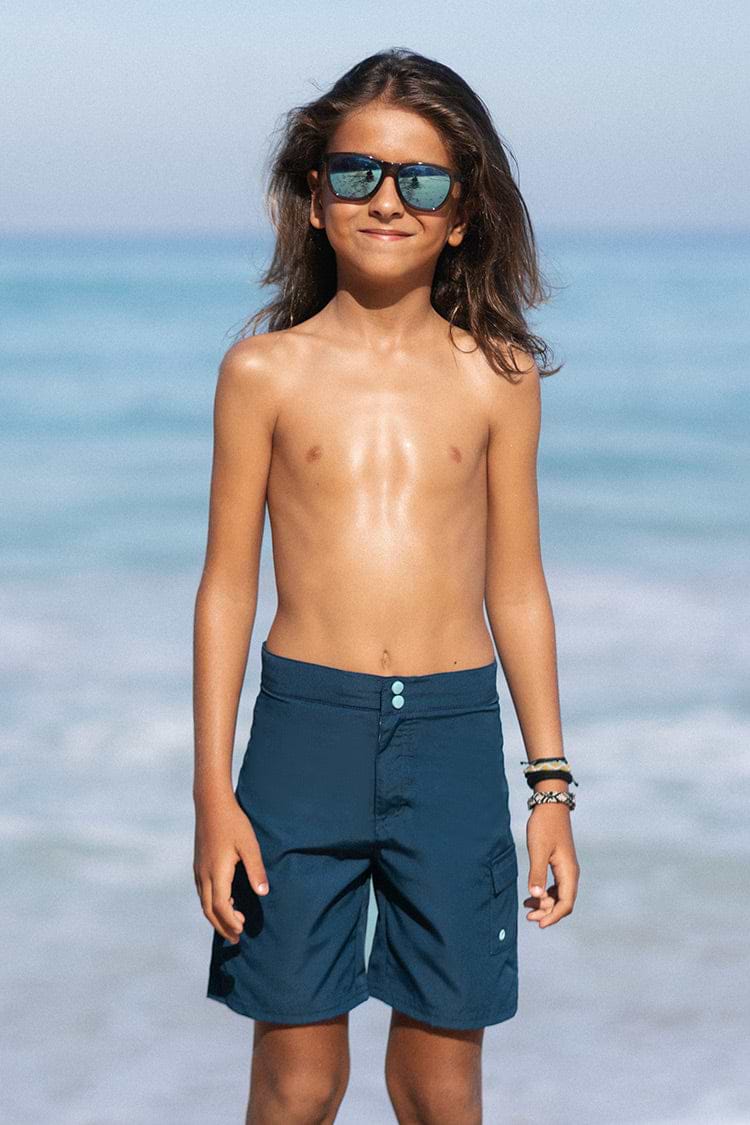 Feste Boardshorts für Jungen in Marineblau