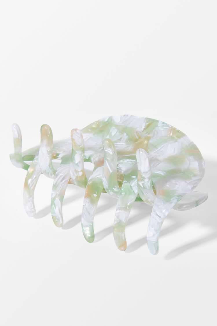 Pince à cheveux à imprimé marbré