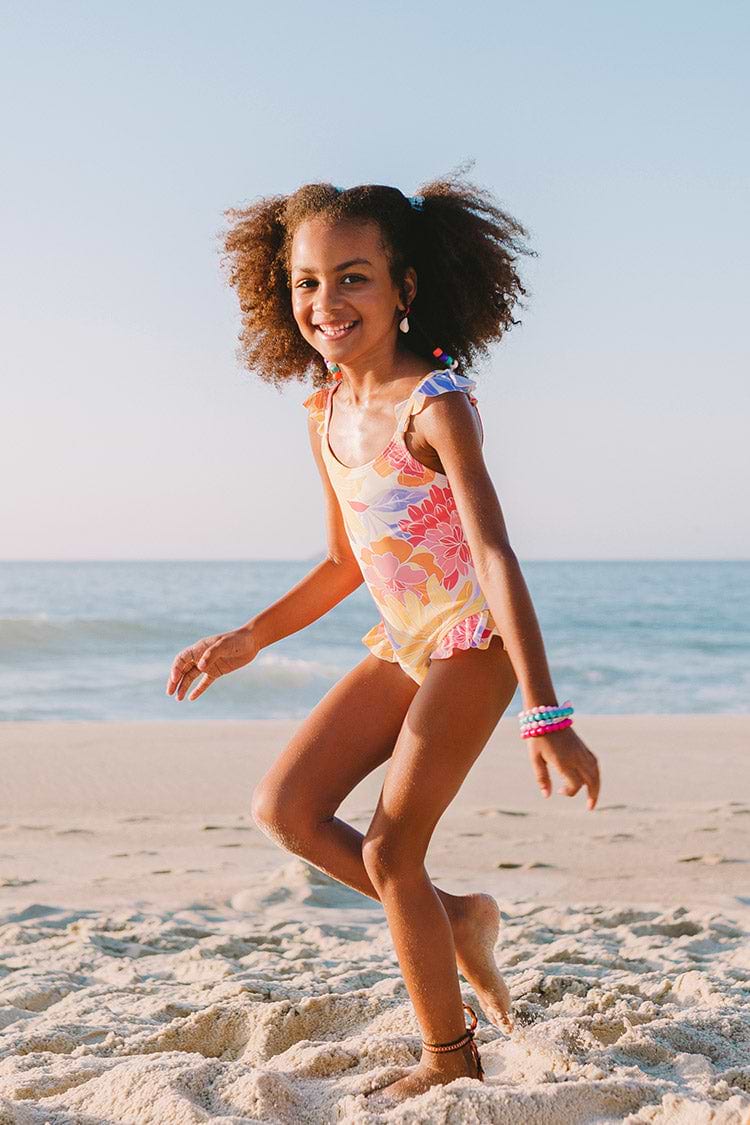 CUPSHE One Piece Swimsuit Girls Bathing Suits Cute Swimwear Ruffle