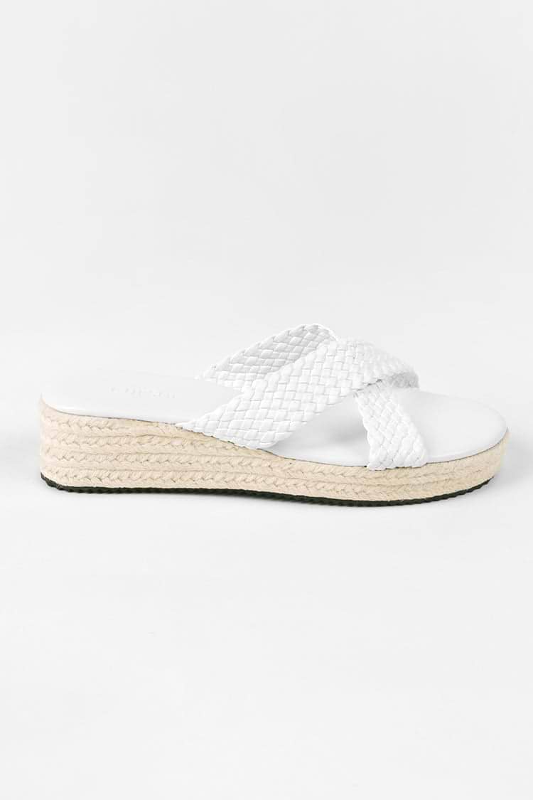 Amaretto White Open Toe Sandals