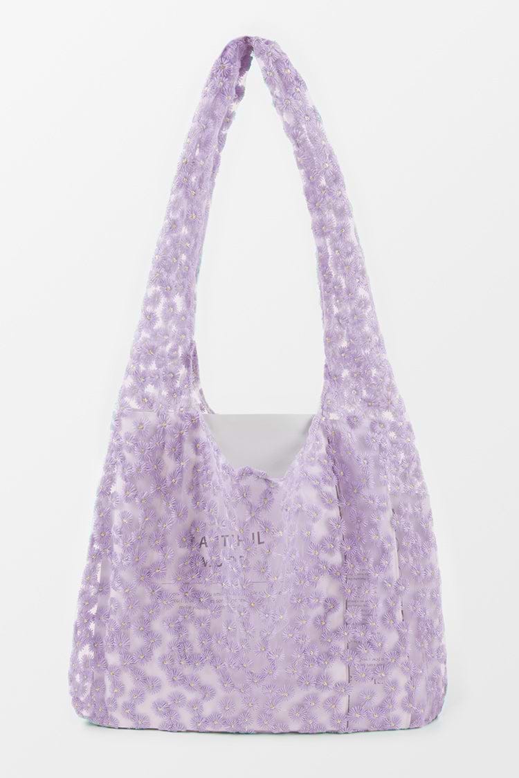 Seven Commandos Embroidery Floral Shoulder Bag