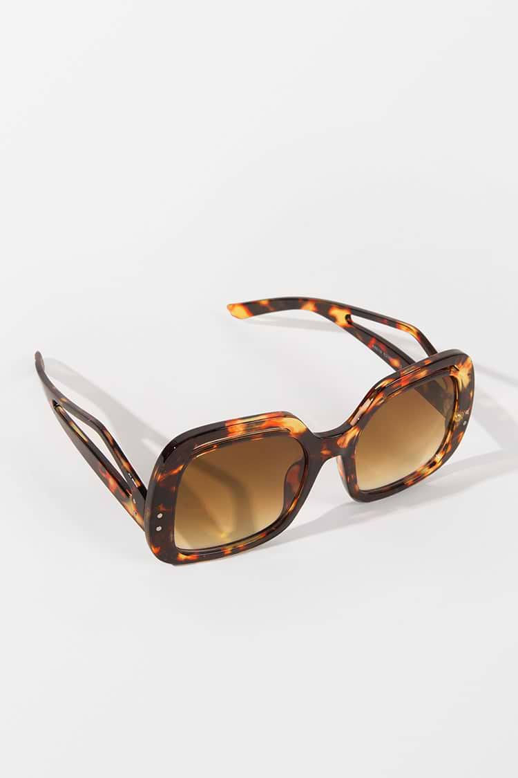 Fearne Leopard Oversized Retro Leopard Sunglass