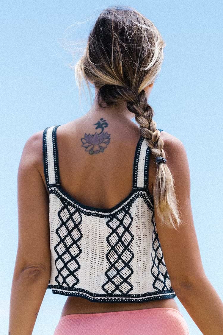 Rosalee Crochet Loose Waisted Top