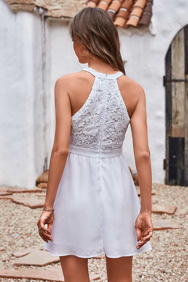 Vestido Ke’e Beach de Halter Neck sin tirantes y en forma de A