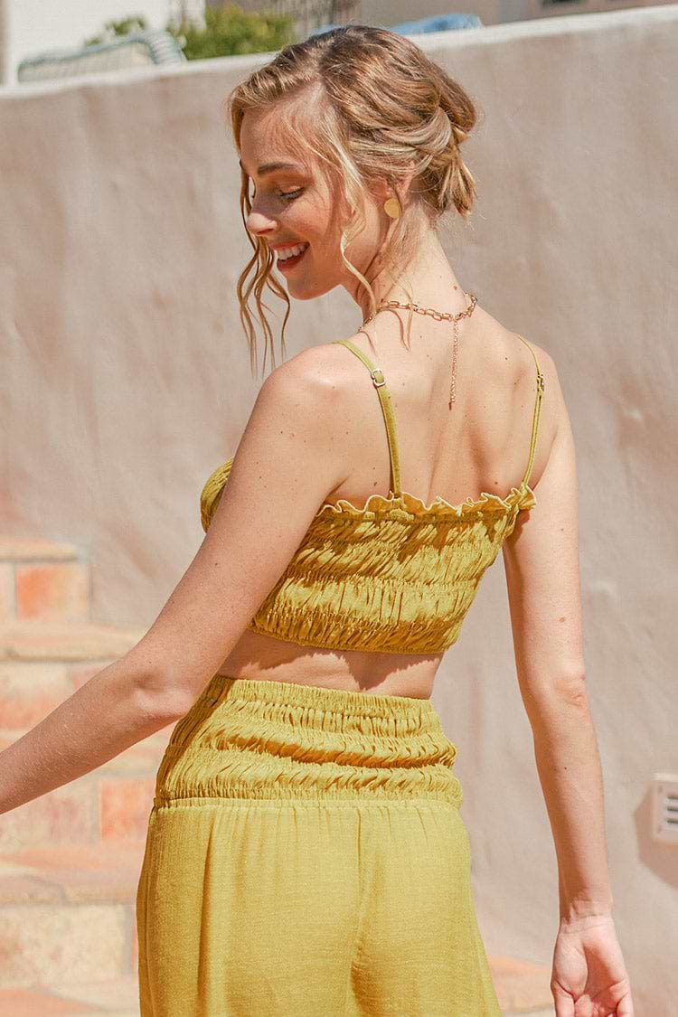 St. Tropez Mustard Frill Cover Up