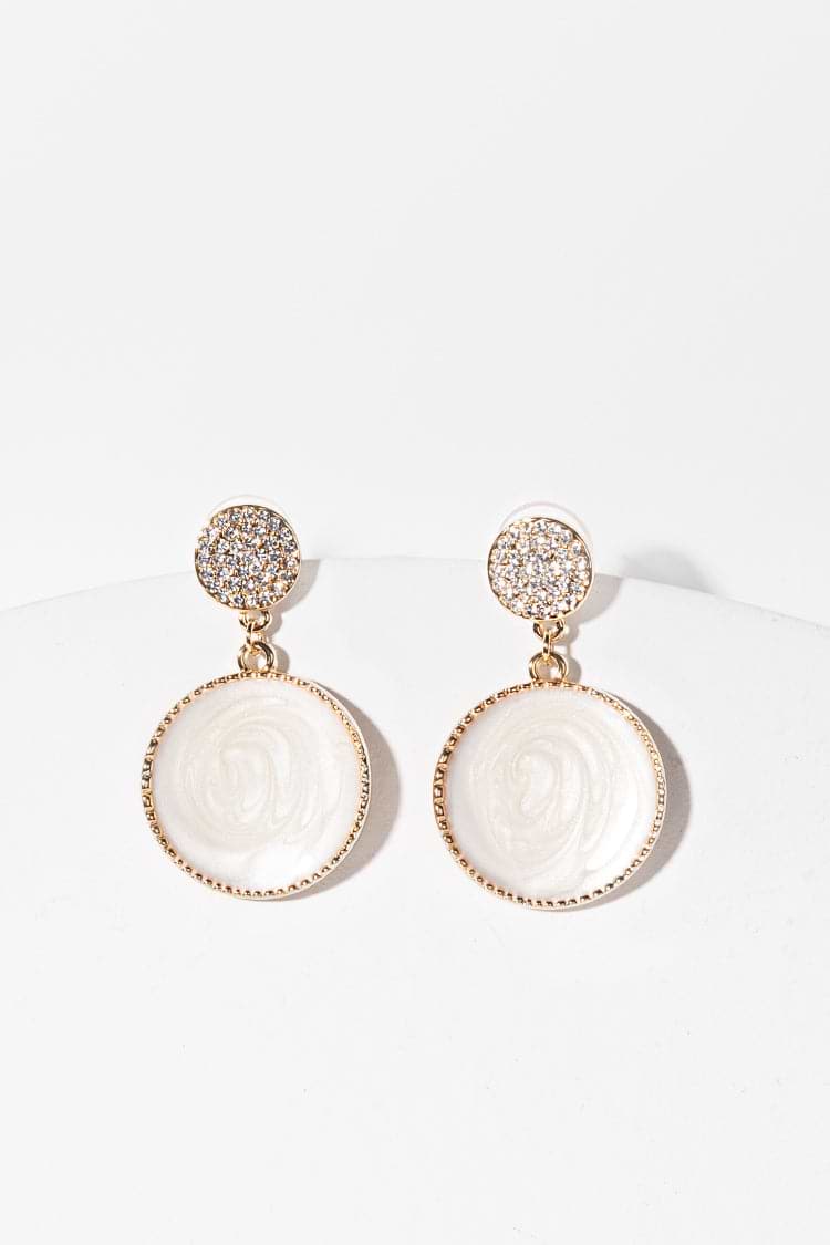 Geometrische Ohrringe mit Marmormuster