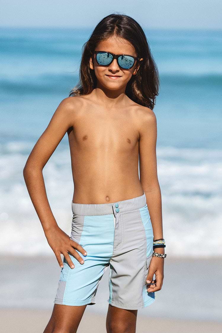 Block Party Board Shorts fijos para chicos