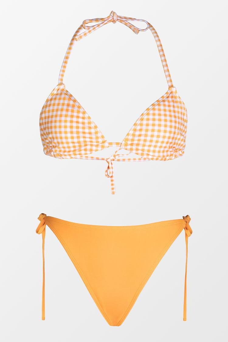 Gingham Getaway Triangle And Extra Cheeky Hipster Bikini Set