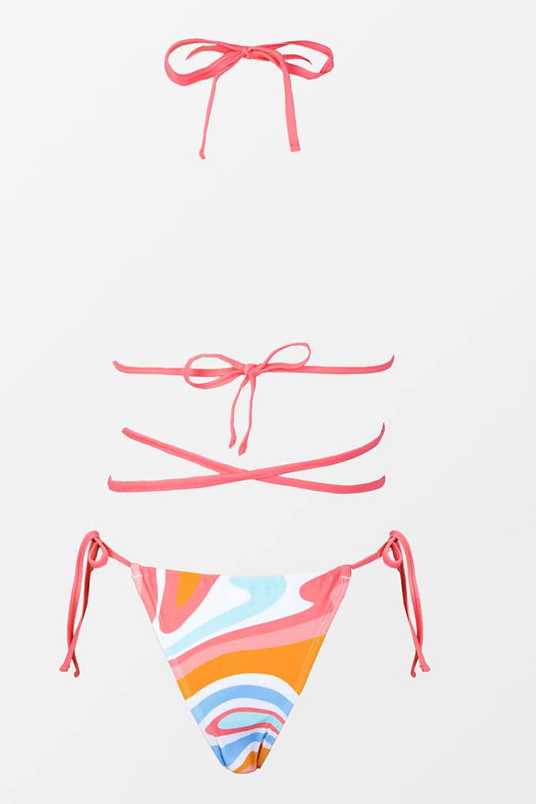 Moving & Grooving Triangle And Ultra Cheeky Hipster Bikini Swimsuit