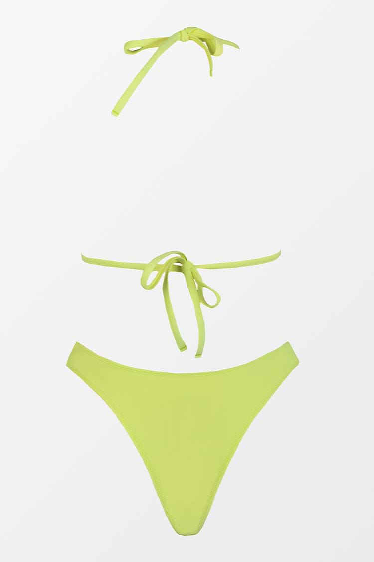 Plunge Halter Monokini Swimsuit-Green