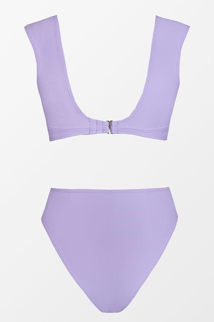 Paluma Cap Sleeve Bralette And Twist Front High Waist Bikini Swimsuit