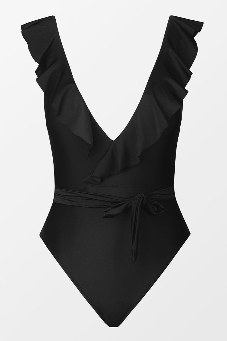 Paluma Bañador con escote pronunciado y volantes