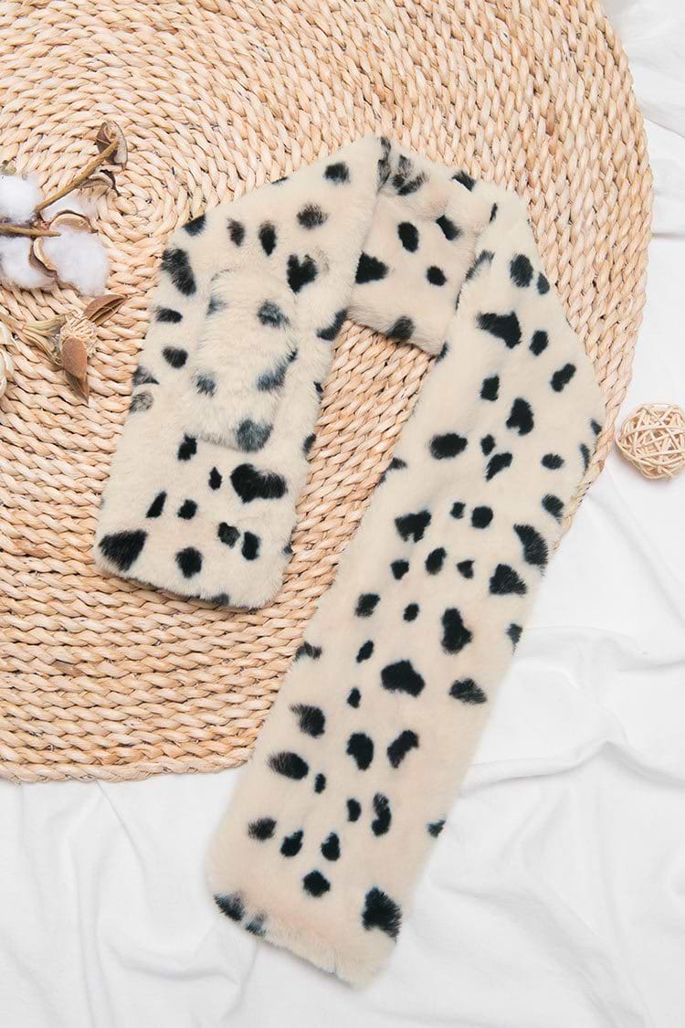 Winter Escape Cow Pattern Criss Cross Scarf