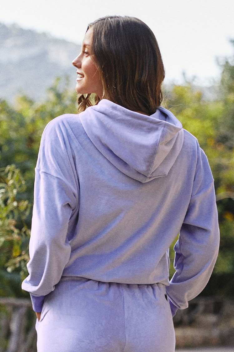 Honeydew Purple Long Sleeve Hoodie