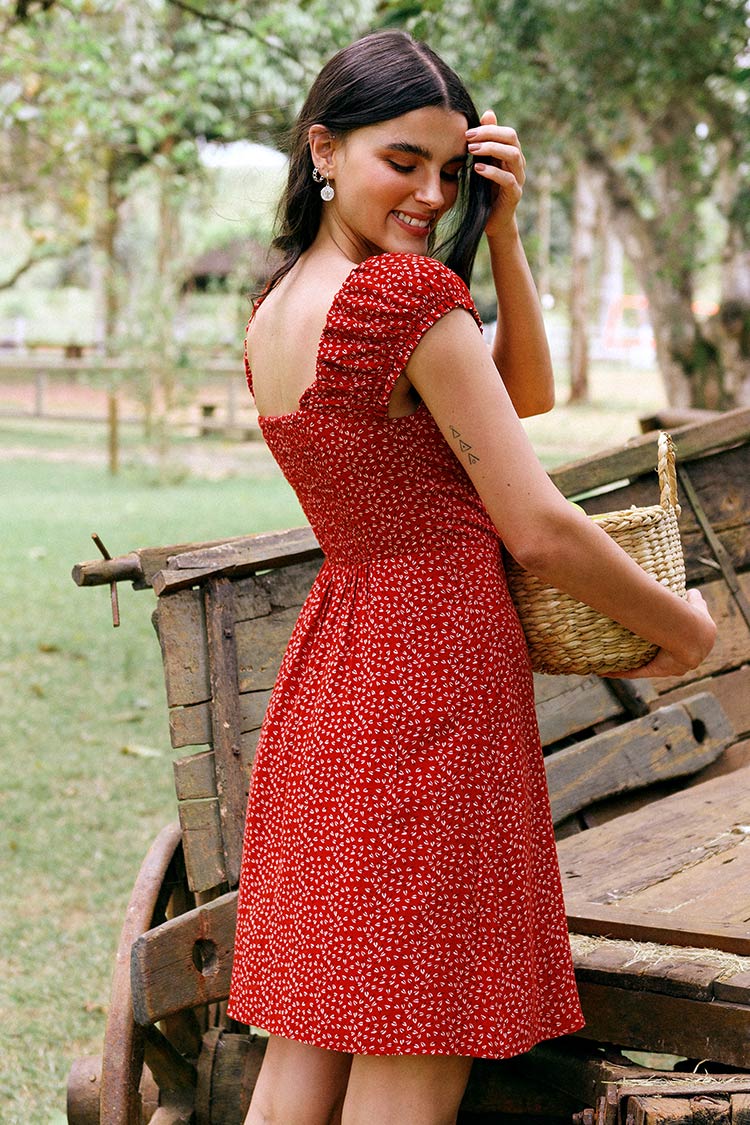 Alessandra Ditsy Frill Short Dress