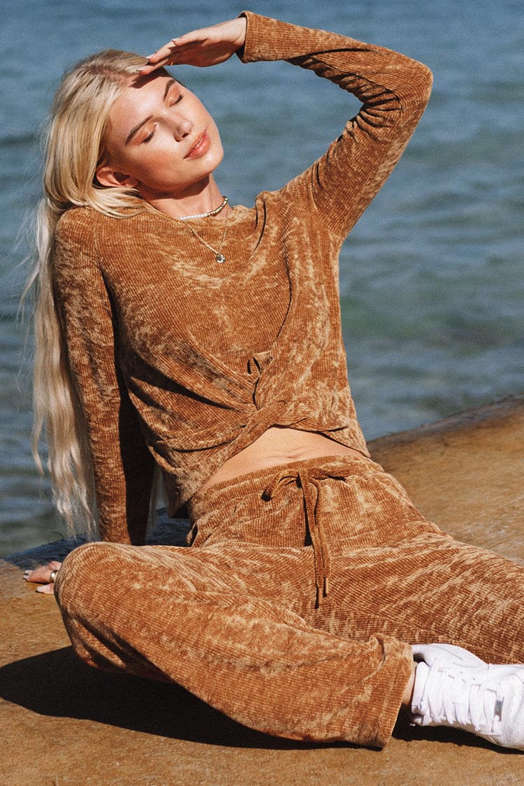 Sandstone Twist Front Sweatshirt