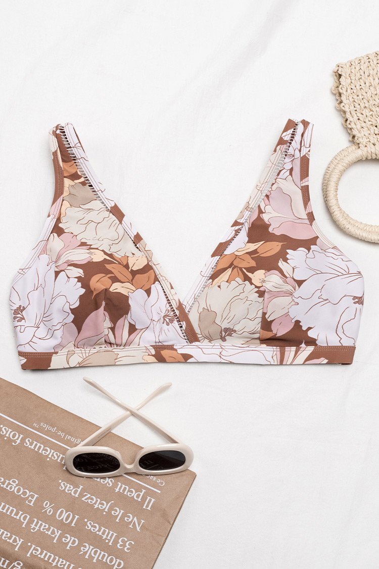 Kari Floral Plus Size Bikini Top