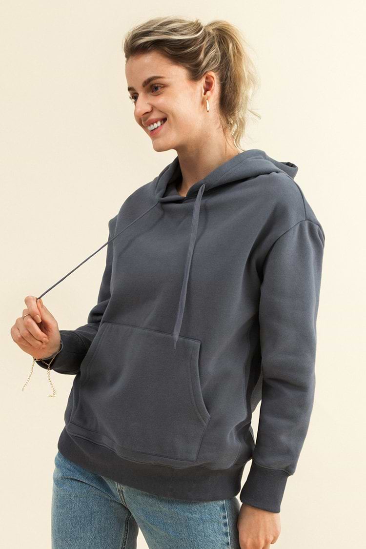 Angel Wing Gray Oversized Hoodie