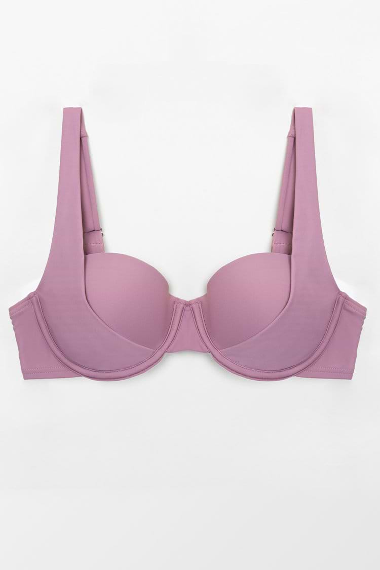 Shangrila Solids Molded Push Up Demi Bikini Top