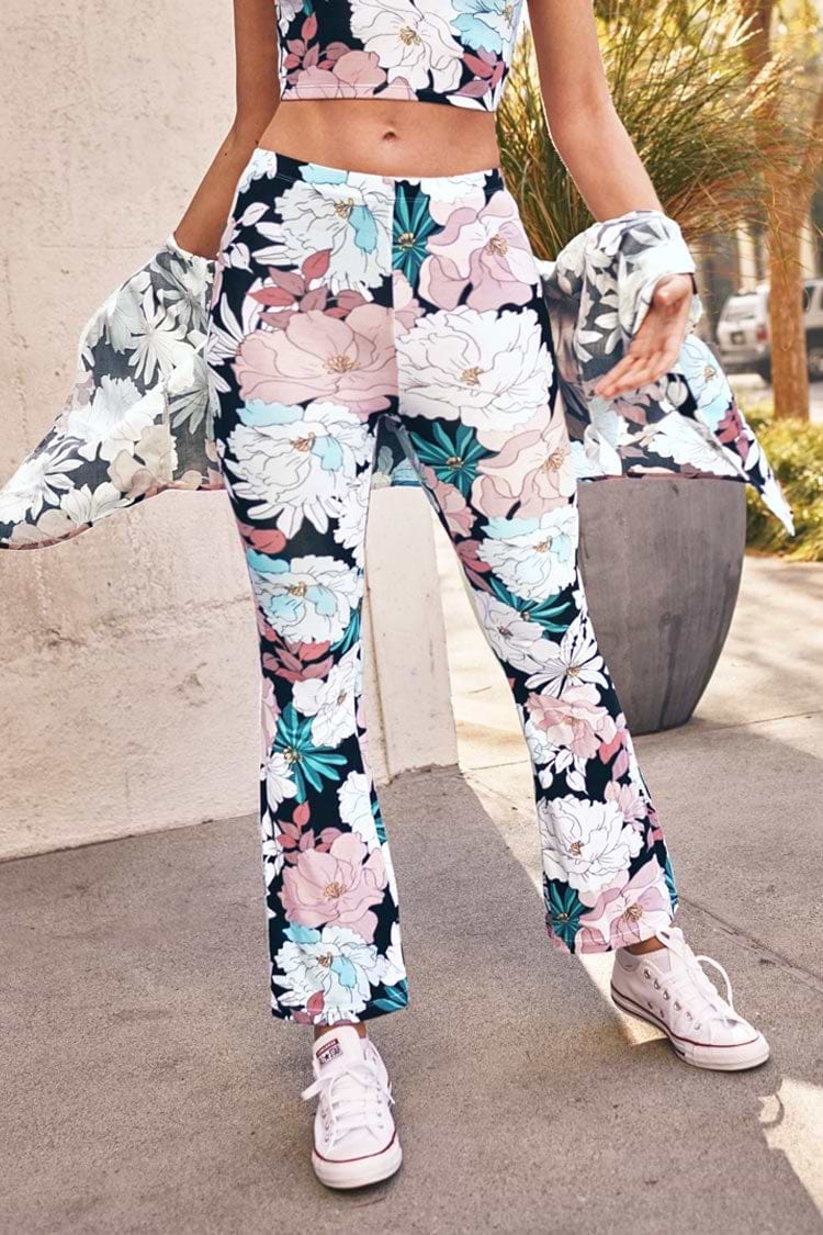 Alysha Floral High Waist Pants