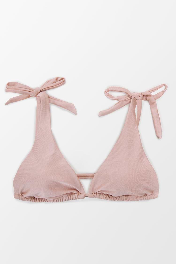 Haut de bikini triangle avec bretelles à nouer