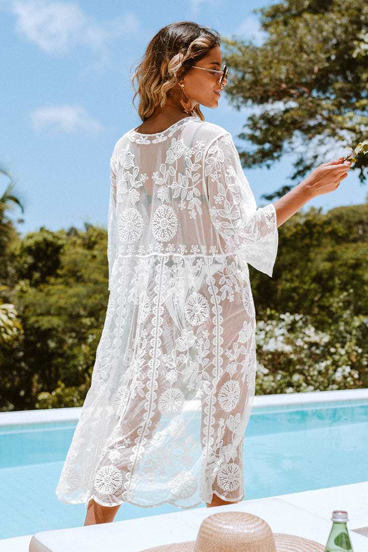 Halbe Ärmel Kimono mit Taillenbund