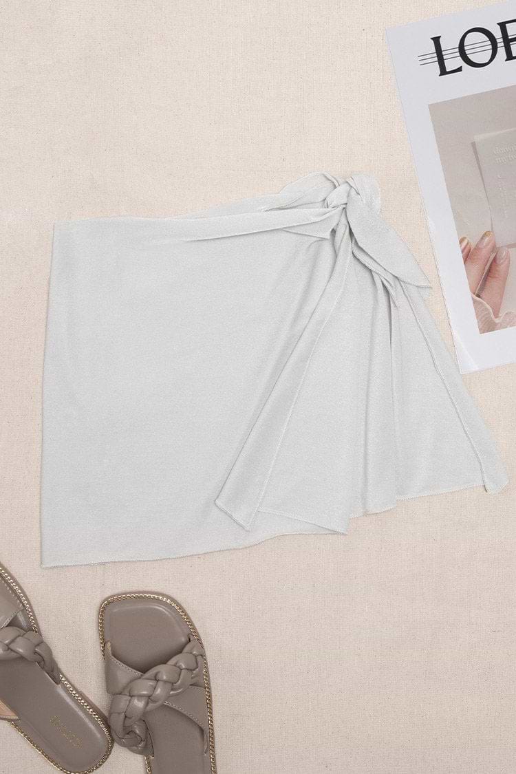 Chelsey Tie Waist Irregular Hem Beach Skirt