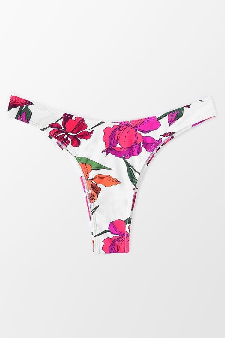 Calzón de bikini de corte alto con estampado floral Wynter
