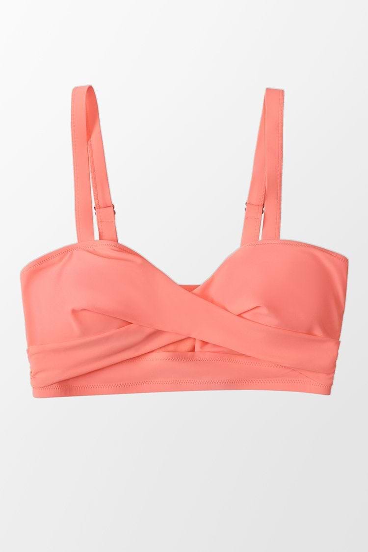 Top de bikini con detalles fruncidos para tallas grandes Ana