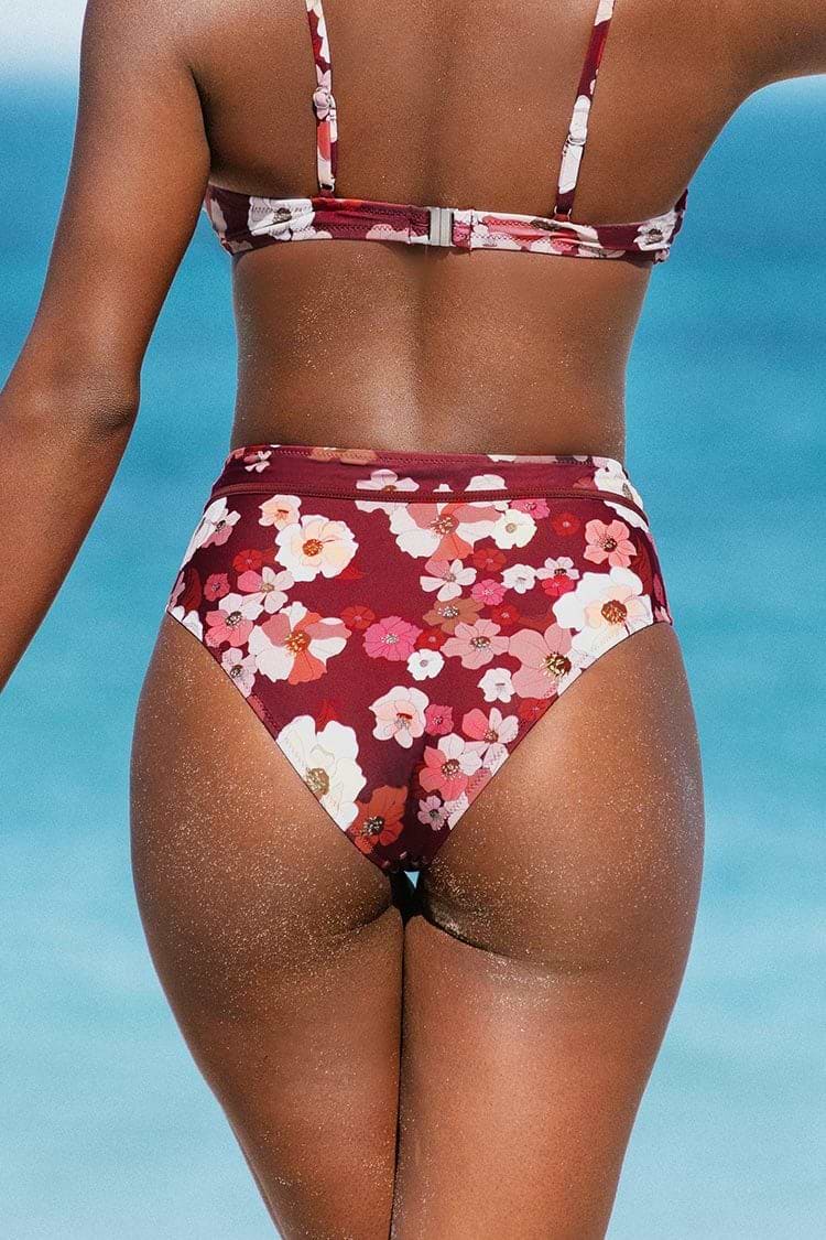 Braguita de Bikini Paige Floral de Cintura Media