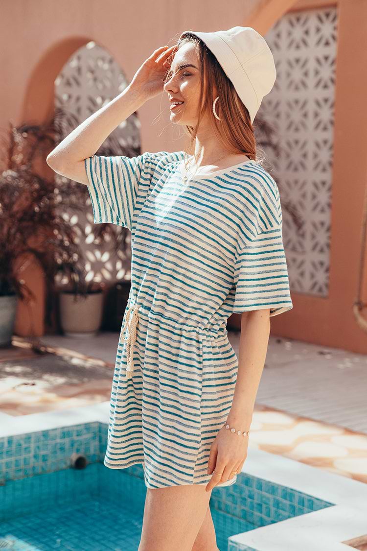 Earlene Tunic Vestido Pull over con escote redondo