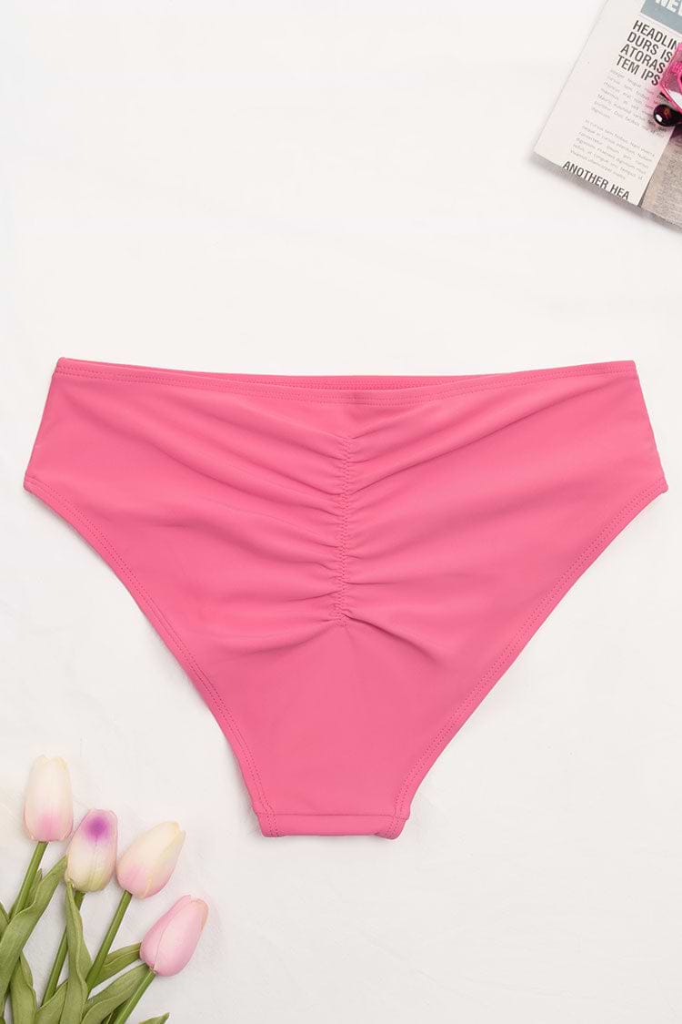Floral Impressions Back Shirred Hipster Bikini Bottom