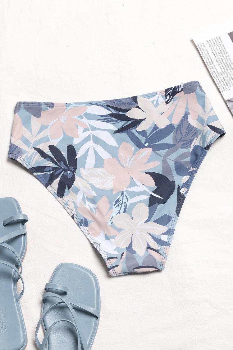 Tropische Bikinihose mit High waist