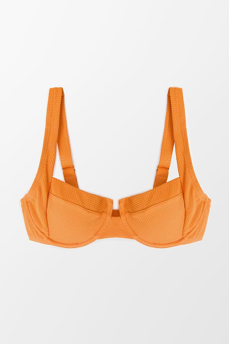 Haut de bikini à armatures texturé