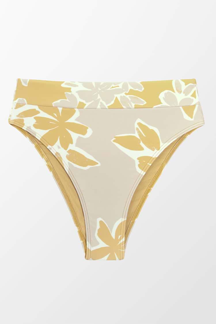 Bikinihose mit High waist und Blumenmuster