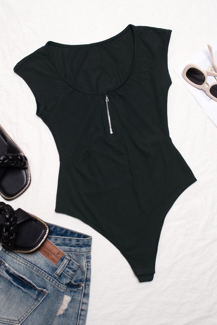 Body Kori Acanalado con Cremallera