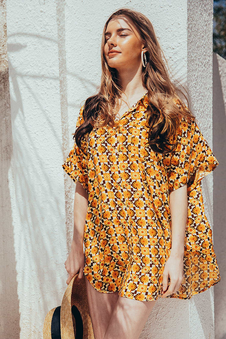 Lucky Bay Shirt Collar Button-up Beach Cover Up