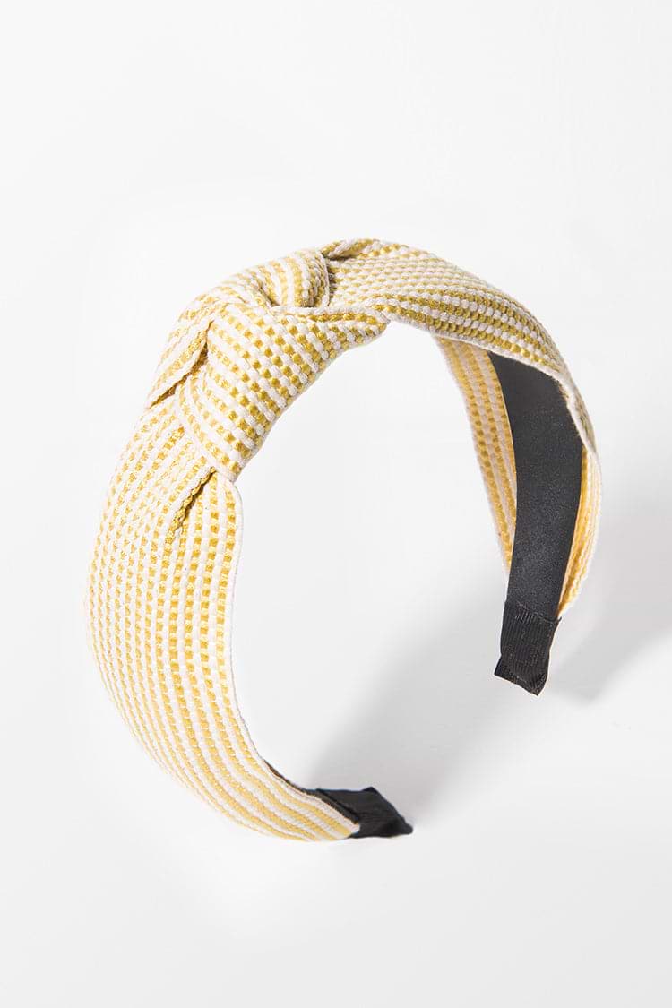 Serre-tête à rayures jaunes