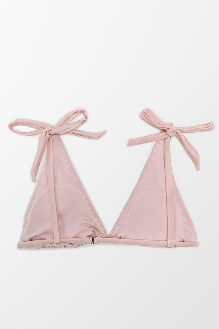 Haut de bikini triangle avec bretelles à nouer