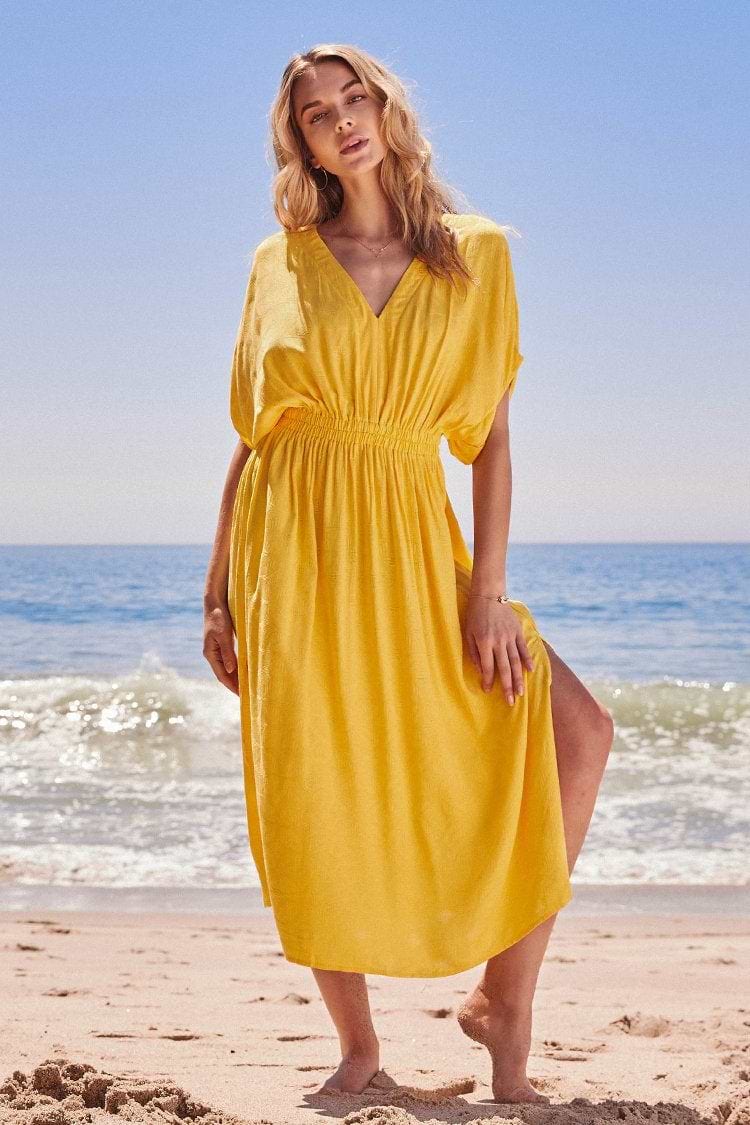 Vestido Roselyn Plisado Cuello V