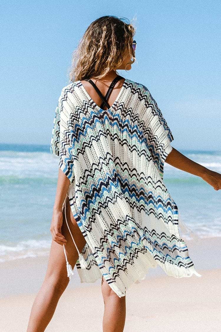 Blanca Boho Tassel V-neck Cover Up