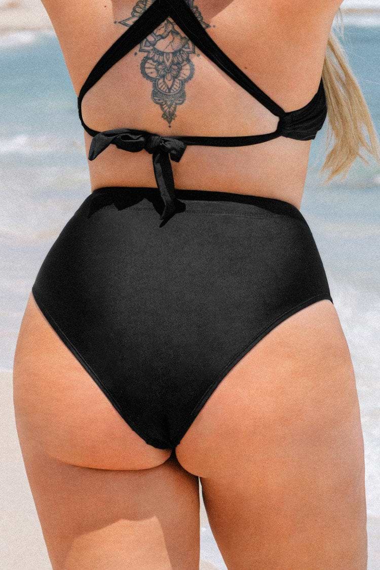 Charmed Romance High Waist Tummy Control Plus Size Bikini Bottom