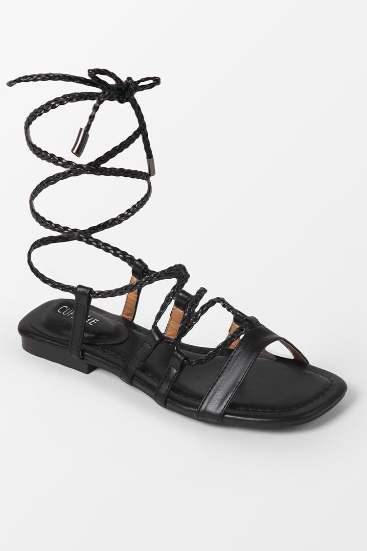 Flache Riemchensandalen mit offener Zehenpartie