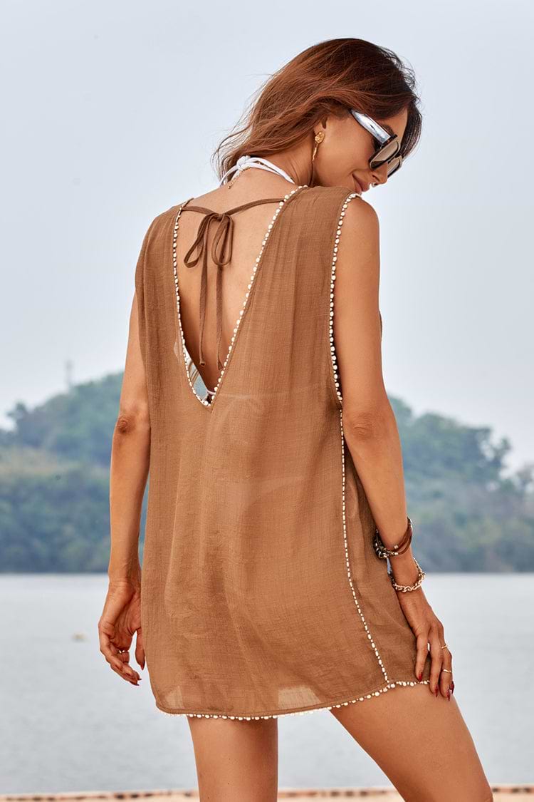 Ellison Cover Up Tunic de Mini length y con espalda abierta