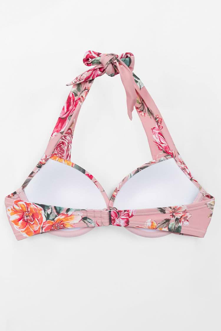 Geformtes Push-Up Neckholder-Bikinioberteil
