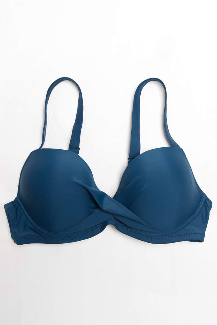 Elsa Criss Cross Ruched Plus Size Bikini Top